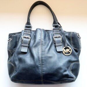 Michael Kors Navy Leather Tote